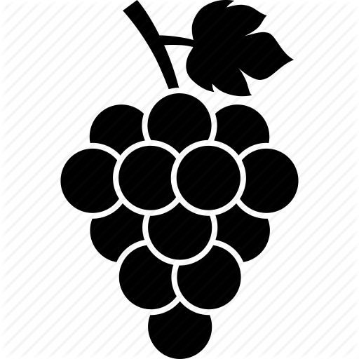 Free Wine Black And White Fruit Grape Clipart Clipart Transparent Background