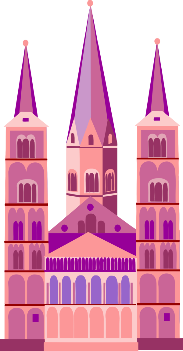 Free Church Magenta Place Of Worship Building Clipart Clipart Transparent Background