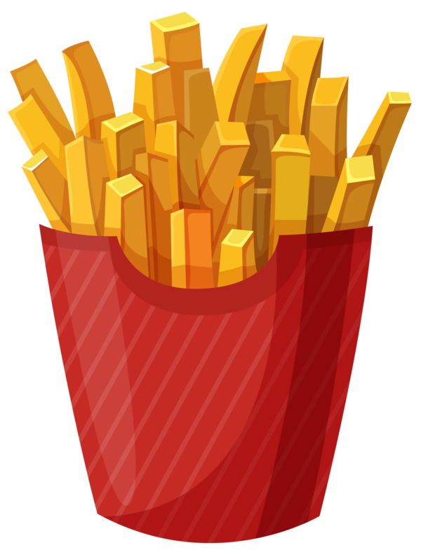 Free Fast Food French Fries Flowerpot Clipart Clipart Transparent Background