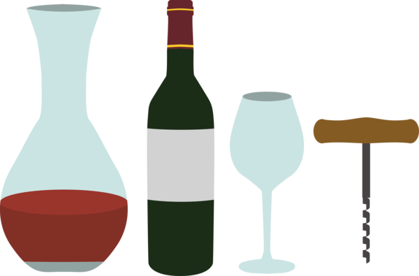 Free Wine Bottle Glass Bottle Wine Glass Clipart Clipart Transparent Background
