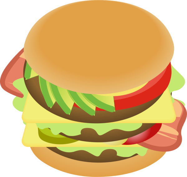 Free Fast Food Hamburger Cheeseburger Fast Food Clipart Clipart Transparent Background