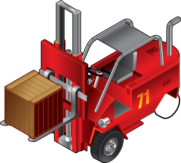 Free Truck Machine Forklift Truck Vehicle Clipart Clipart Transparent Background