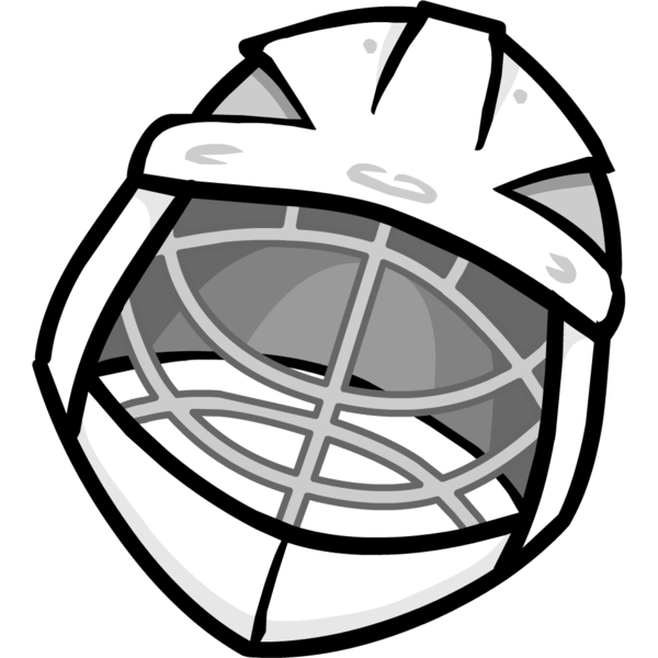 Free Hockey Black And White Rim Headgear Clipart Clipart Transparent Background