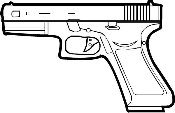 Free Gun Weapon Line Art Firearm Clipart Clipart Transparent Background