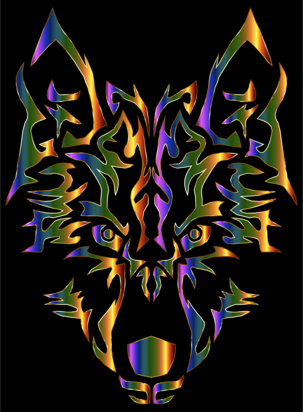 Free Wolf Symmetry Skull Fractal Art Clipart Clipart Transparent Background