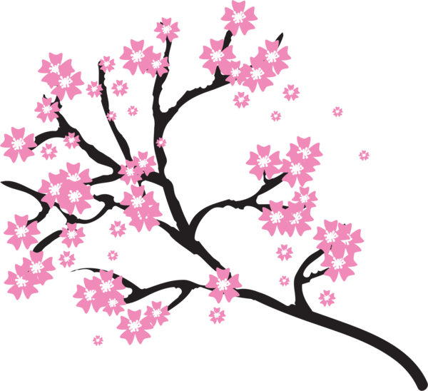 Free Spring Flower Plant Branch Clipart Clipart Transparent Background