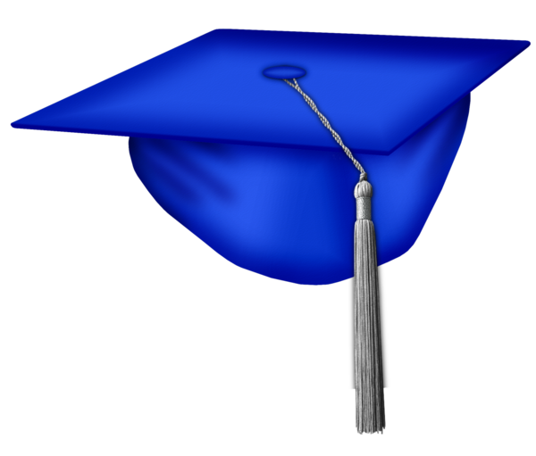 Graduation Angle Electric Blue Clipart - Graduation Clipart School Clip art