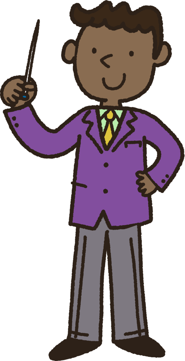 Free Teacher Male Cartoon Boy Clipart Clipart Transparent Background
