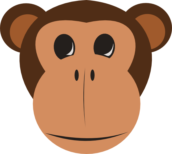 Free Monkey Nose Head Cartoon Clipart Clipart Transparent Background