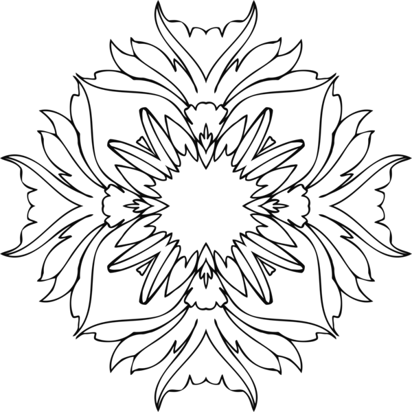 Free Mom Flower Black And White Line Art Clipart Clipart Transparent Background