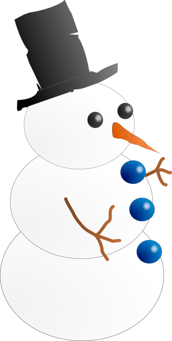 Free Winter Snowman Headgear Christmas Ornament Clipart Clipart Transparent Background