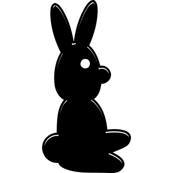 Free Rabbit Rabbit Black And White Silhouette Clipart Clipart Transparent Background
