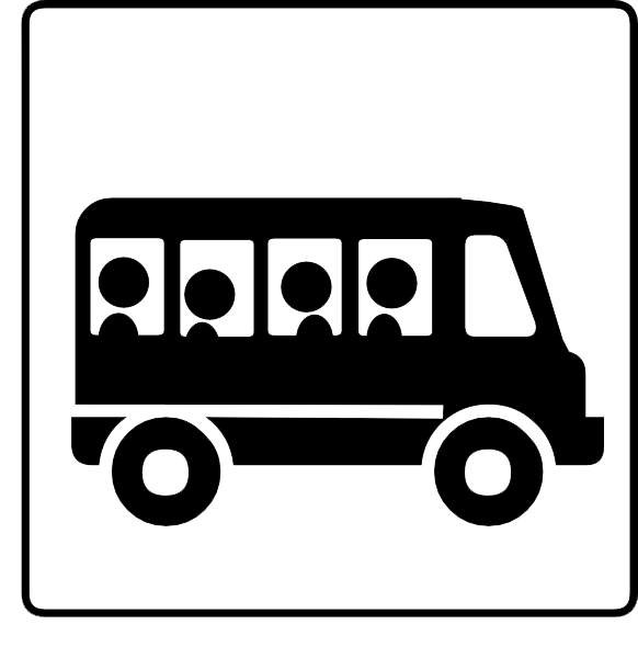 Free School Bus Text Black And White Line Clipart Clipart Transparent Background