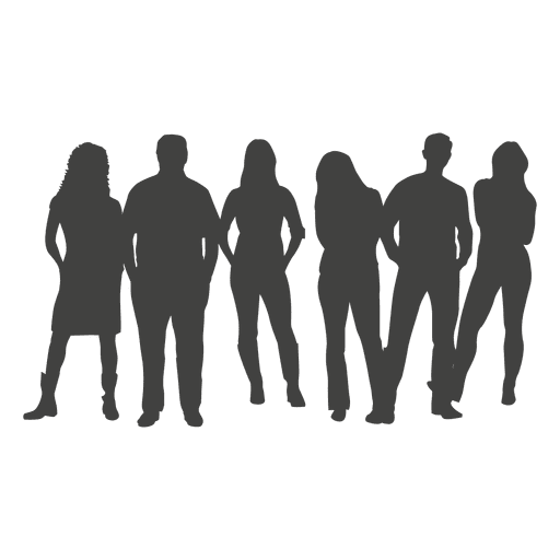 Free Team Social Group People Silhouette Clipart Clipart Transparent Background