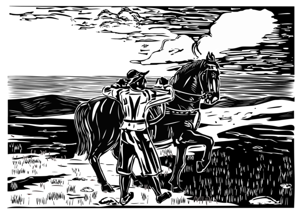 Free Lightning Black And White Horse Cartoon Clipart Clipart Transparent Background