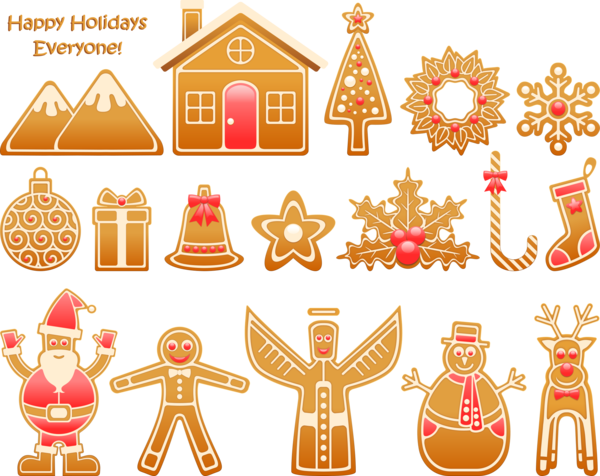 Free Christmas Text Food Christmas Decoration Clipart Clipart Transparent Background