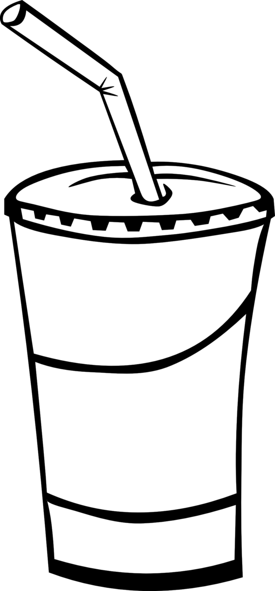 Free Soda Black And White Line Art Line Clipart Clipart Transparent Background