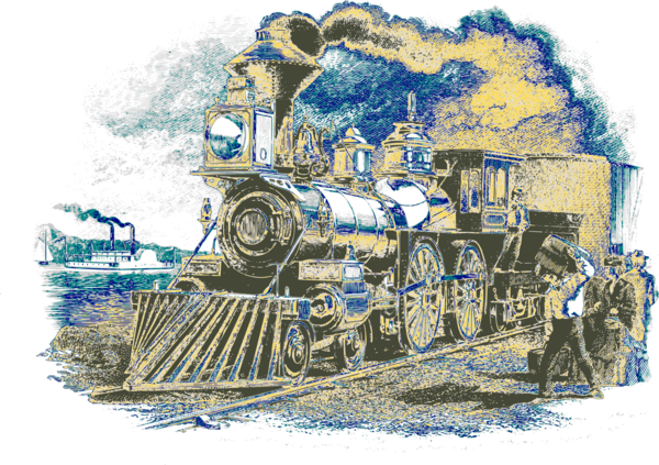 Free Train Painting Locomotive Vehicle Clipart Clipart Transparent Background