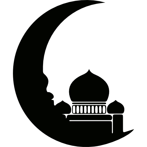 Free Muslim Black And White Silhouette Logo Clipart Clipart Transparent Background