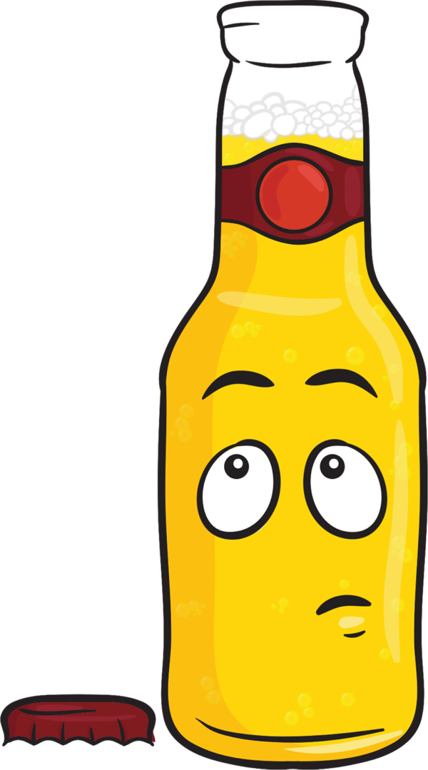 Free Beer Smiley Glass Bottle Clipart Clipart Transparent Background