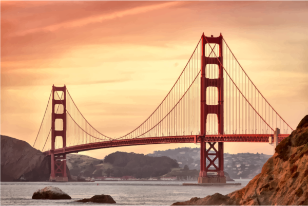 Free Ocean Bridge Sky Fixed Link Clipart Clipart Transparent Background