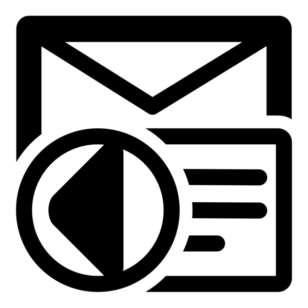 Free Email Icon Black And White Text Line Clipart Clipart Transparent Background