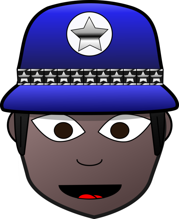 Free Police Headgear Smile Bicycle Helmet Clipart Clipart Transparent Background