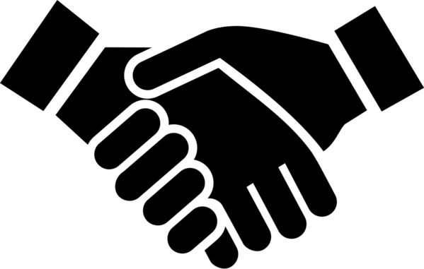Free Handshake Black And White Text Hand Clipart Clipart Transparent Background