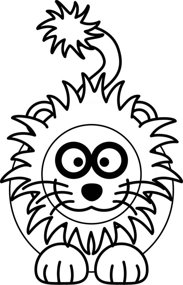 Free Lion Flower Face Black And White Clipart Clipart Transparent Background