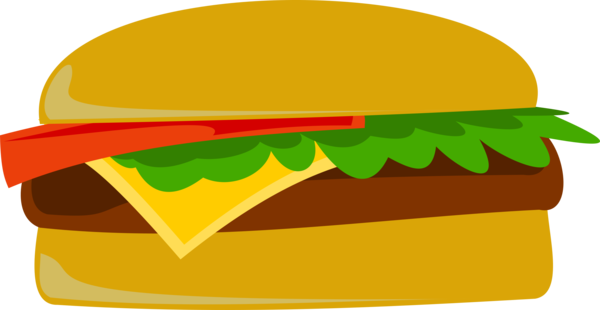Free Fast Food Food Hamburger Fruit Clipart Clipart Transparent Background