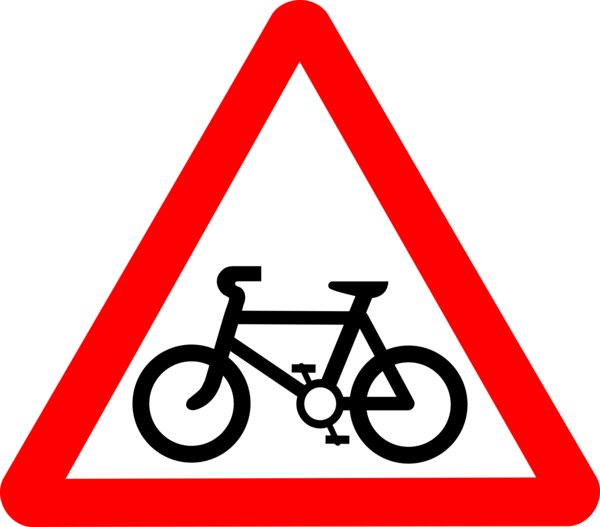Free Bicycle Signage Sign Line Clipart Clipart Transparent Background