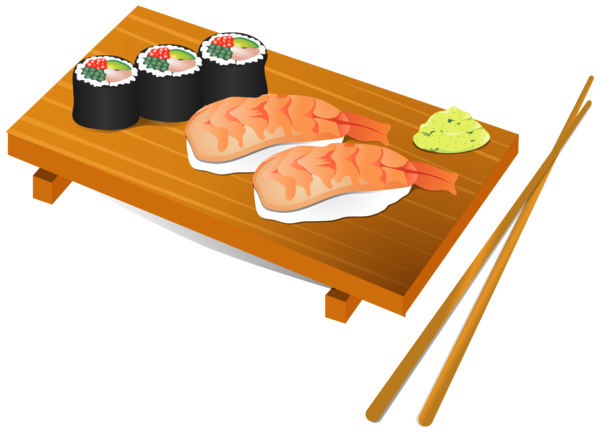 Free Sushi Cuisine Food Japanese Cuisine Clipart Clipart Transparent Background