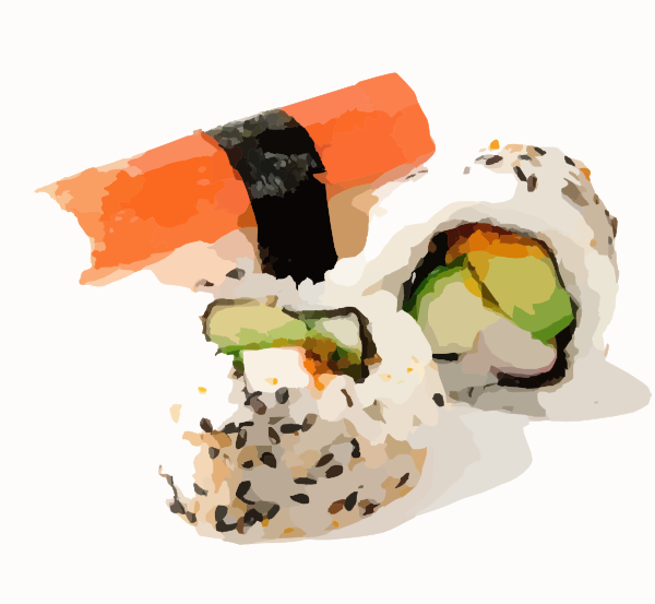 Free Restaurant Cuisine Sushi Food Clipart Clipart Transparent Background