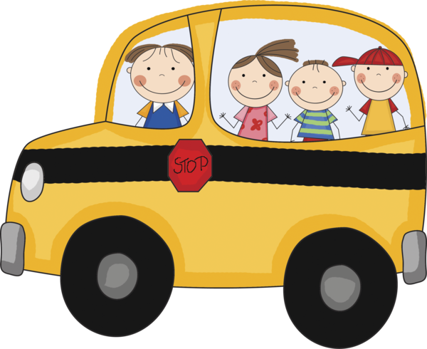 Free School Car Vehicle School Bus Clipart Clipart Transparent Background