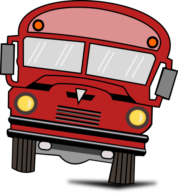 Free School Bus Vehicle Transport Line Clipart Clipart Transparent Background