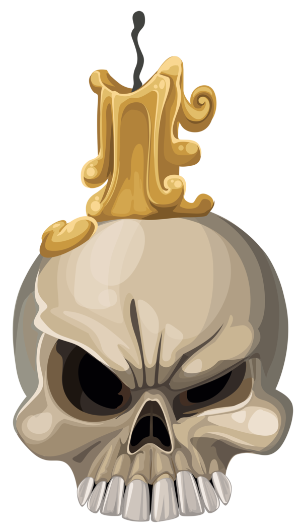 Free Halloween Bone Skull Jaw Clipart Clipart Transparent Background