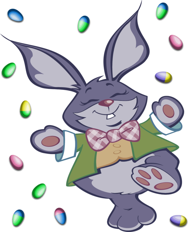 Free Rabbit Cartoon Rabbit Easter Clipart Clipart Transparent Background