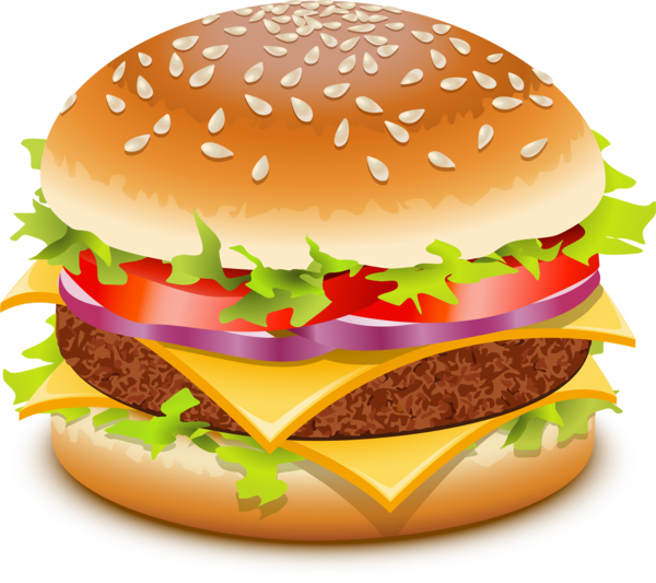 Free Meal Hamburger Fast Food Veggie Burger Clipart Clipart Transparent Background