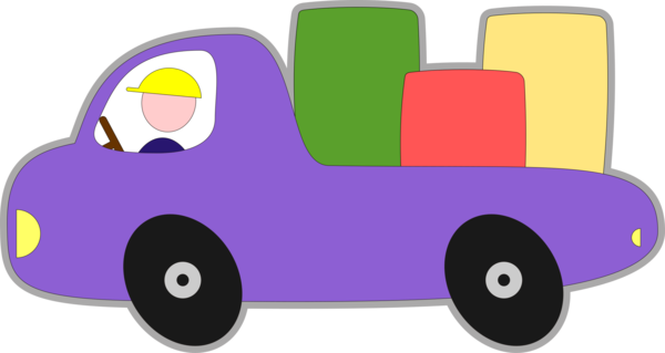 Free Truck Cartoon Violet Vehicle Clipart Clipart Transparent Background