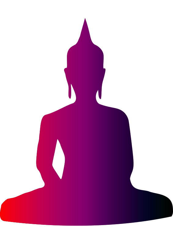 Free Buddhist Magenta Meditation Silhouette Clipart Clipart Transparent Background