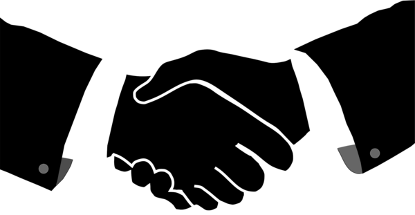 Free Handshake Black And White Hand Text Clipart Clipart Transparent Background