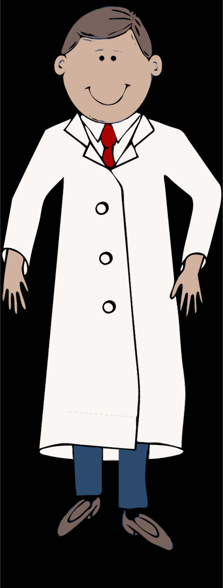 Free Scientist Clothing Man Cartoon Clipart Clipart Transparent Background