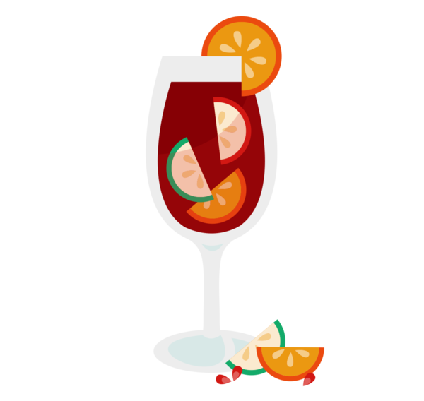 Free Wine Cocktail Garnish Fruit Drink Clipart Clipart Transparent Background