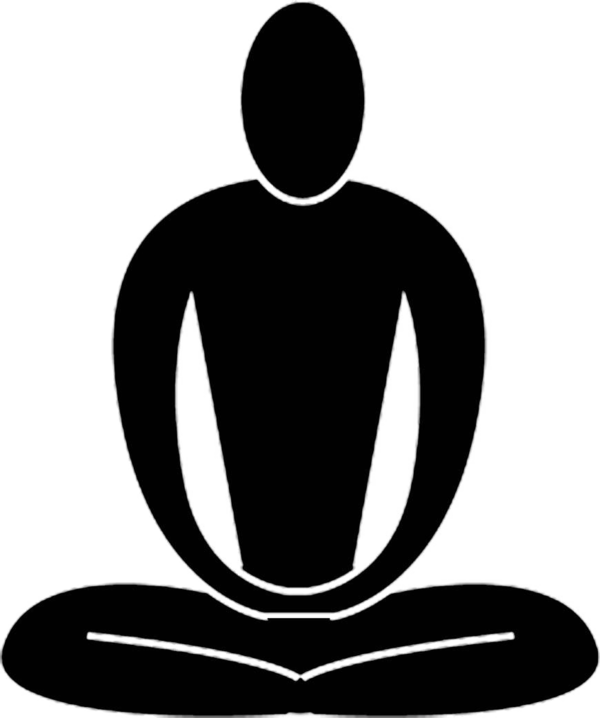Free Buddhist Black And White Sitting Line Clipart Clipart Transparent Background