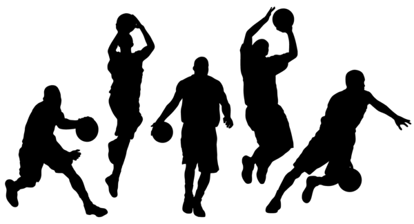 Free Basketball Social Group Silhouette Human Clipart Clipart Transparent Background