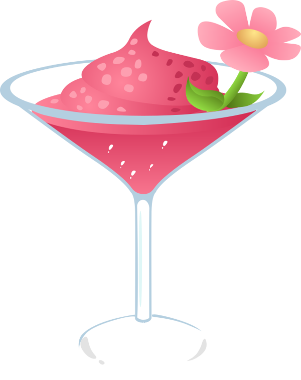 Free Cocktail Cocktail Garnish Pink Lady Cocktail Clipart Clipart Transparent Background