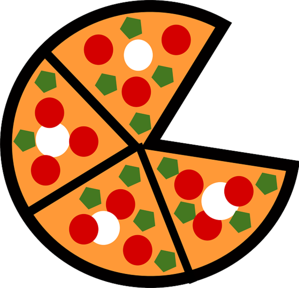 Free Pizza Line Area Circle Clipart Clipart Transparent Background