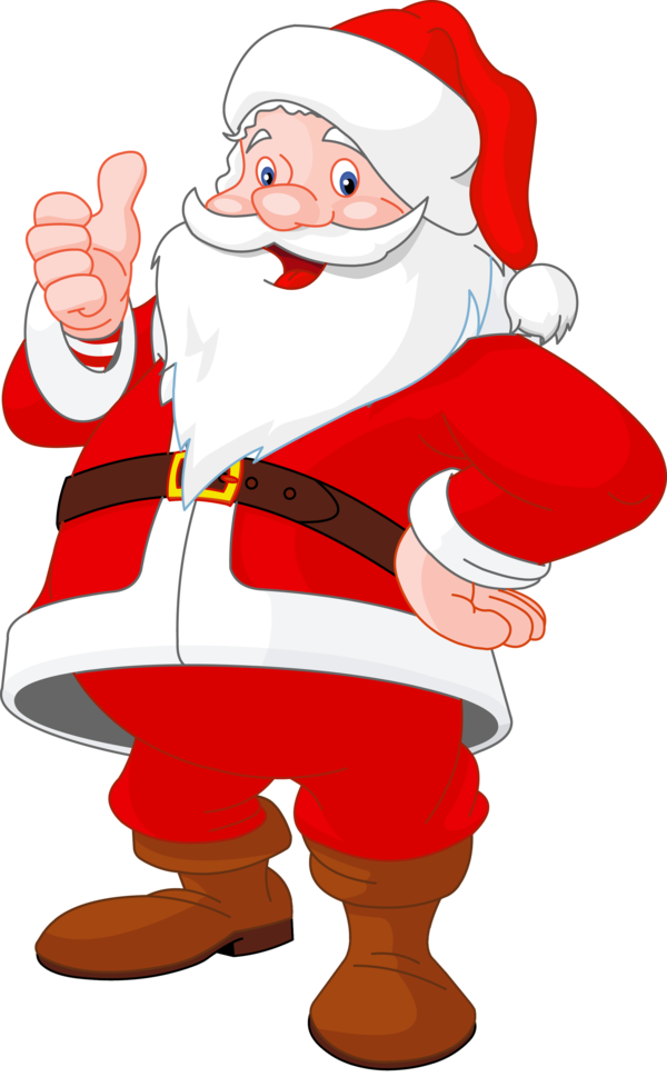 Free Christmas Santa Claus Hand Cartoon Clipart Clipart Transparent Background