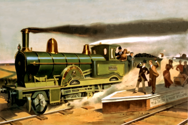 Free Car Steam Engine Locomotive Track Clipart Clipart Transparent Background