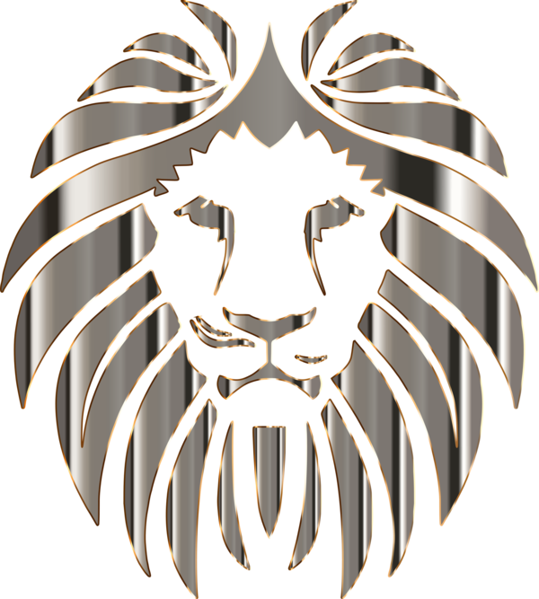 Free Lion Head Headgear Black And White Clipart Clipart Transparent Background